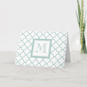 Quatrefoil vert et blanc en bon état   votre