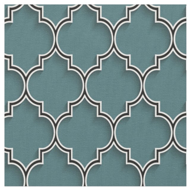 Quatrefolie Aquamarin grünes Gewebe Stoff (Nahaufnahme)