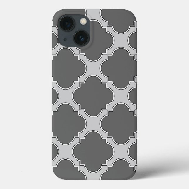 Quatrefolie in Grautönen Gehäuse für iPhone Case-M Case-Mate iPhone Hülle (Rückseite)