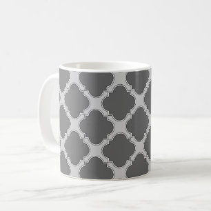 Quatrefolie in Grautönen Kaffeetasse