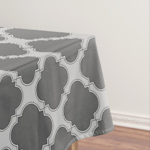 Quatrefolie in Grautönen Tischdecke