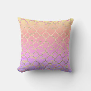 Quatrefolie Rosa Rose Gold Foil Muster Niedlich Gi Kissen