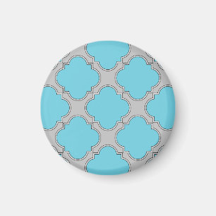 Quatrefolienblau und grau magnet