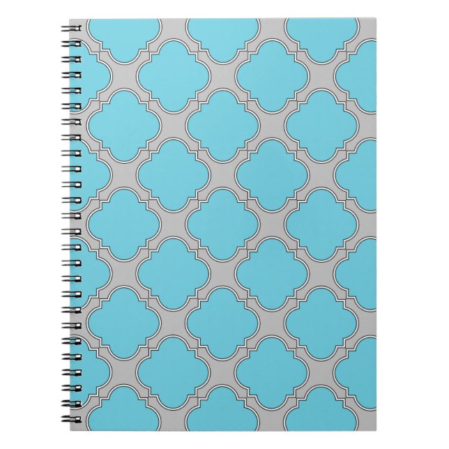 Quatrefolienblau und grau notizblock (Vorderseite)