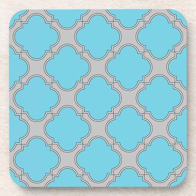 Quatrefolienblau und grau untersetzer (Vorderseite)