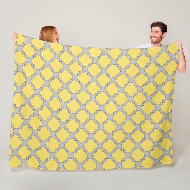 Quatrefoliengelb und grau fleecedecke (Beispiel)