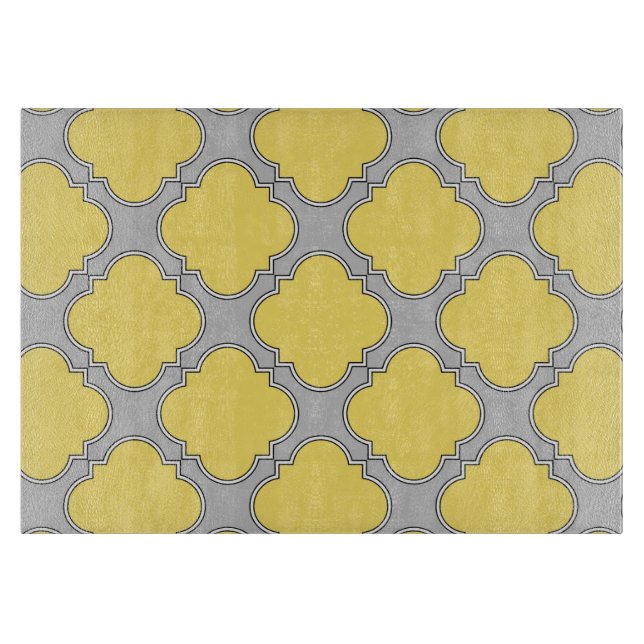 Quatrefoliengelb und grau schneidebrett (Vorderseite)
