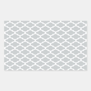 Quatrefoliengitter Trellis-Muster jeder Farbe Rechteckiger Aufkleber