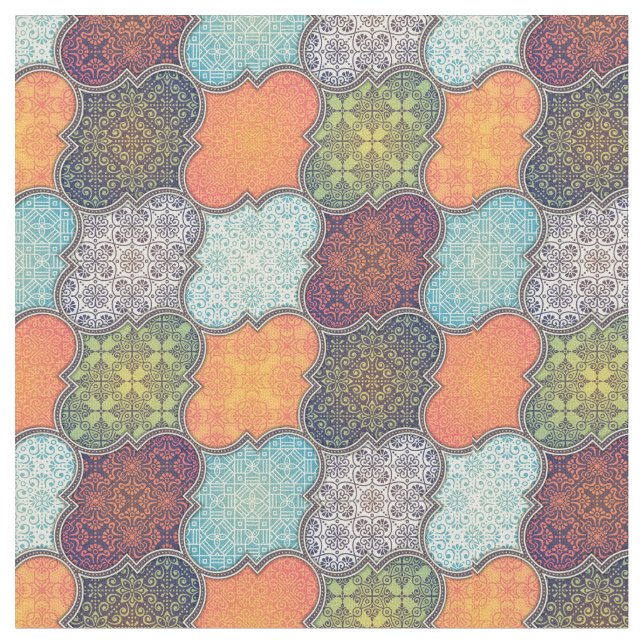 Quatrefolienmuster Stoff (Nahaufnahme)