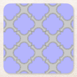 Quatrefolienzwinkle und Grau Rechteckiger Pappuntersetzer