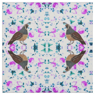 Quatsche auf Pink Chintz Fabric Stoff