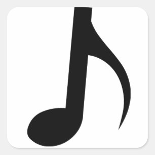 Quaver Musical Note Quadratischer Aufkleber