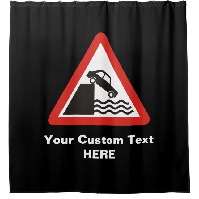 Quayside-Warnzeichen Duschvorhang (Vorderseite)