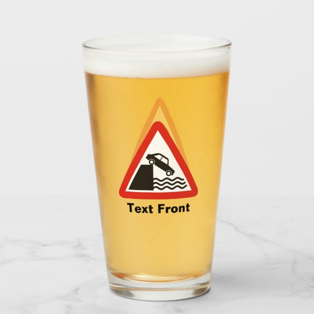 Quayside-Warnzeichen Glas (Vorne (Gefüllt))