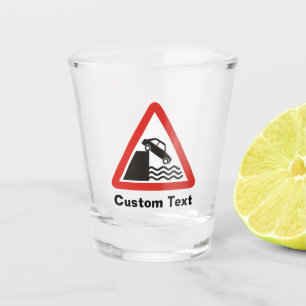 Quayside-Warnzeichen Schnapsglas