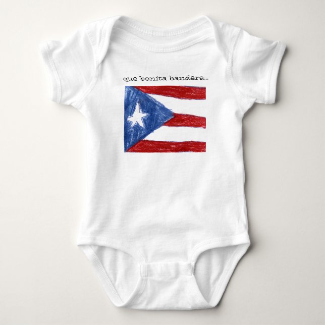 que bonita bandera… baby strampler (Vorderseite)
