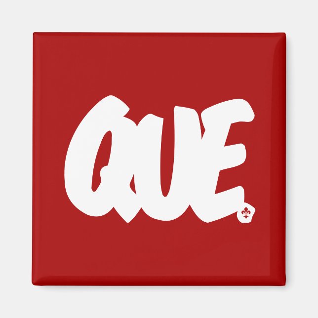 QUE-Buchstaben Magnet (Vorne)