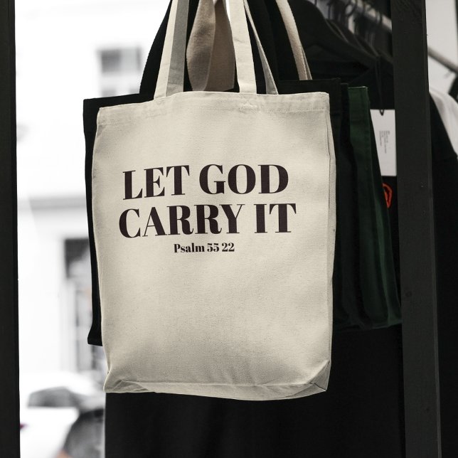 "Que Dieu le porte" Bible chrétienne Verse Sac fou (Créateur téléchargé)