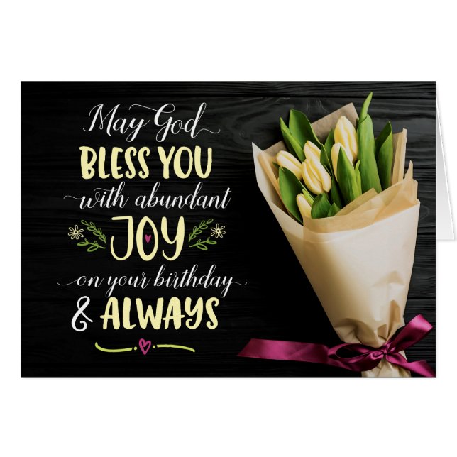 Que Dieu vous bénisse avec joie à l'occasion de vo (Devant horizontal)