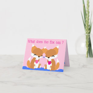 Que dit le Fox ? Carte Valentines