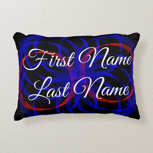 Que faire si double bleuet Coussin d'accents géomé (Devant)