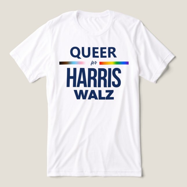Que für Harris Walz Tri-Blend Shirt (Design Vorderseite)