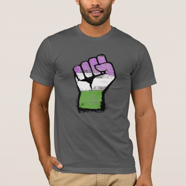 Que / Genderqueer-Faust T-Shirt (Vorderseite)