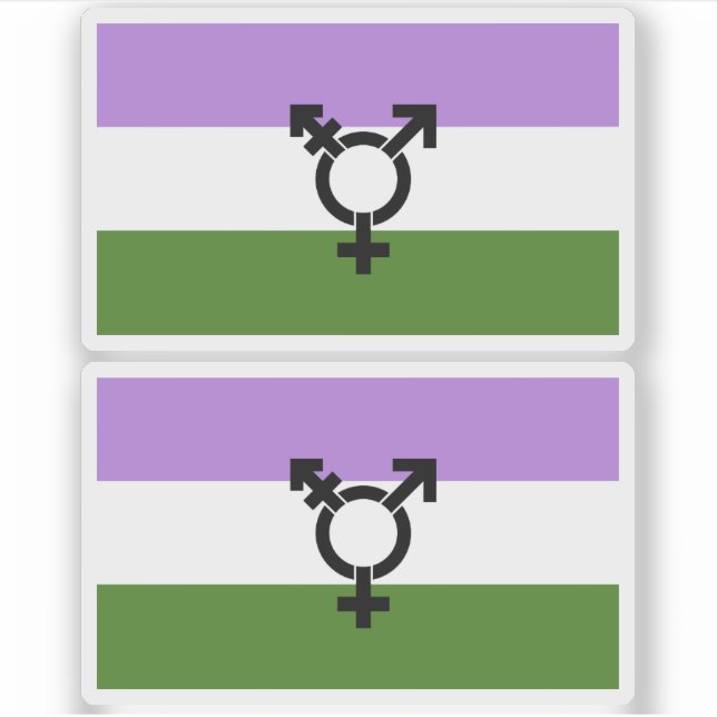Que - Geschlechtsspezifischer Queer Stolz Aufkleber (Vorderseite)