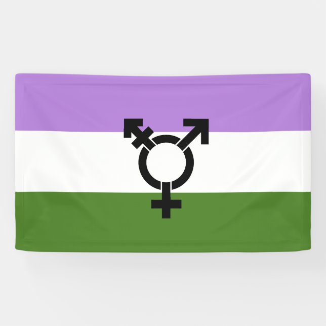 Que - Geschlechtsspezifischer Queer Stolz Banner (Horizontal)