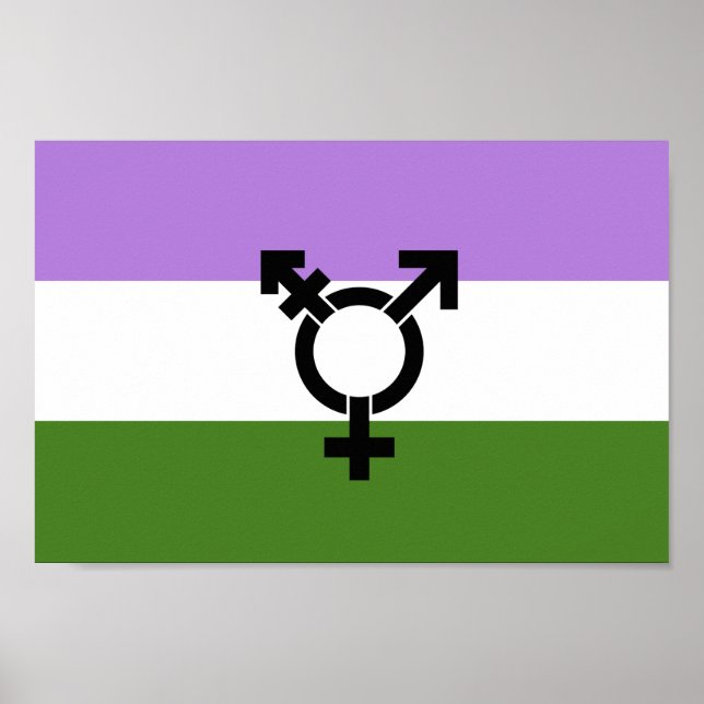 Que - Geschlechtsspezifischer Queer Stolz Poster (Vorne)