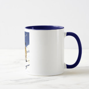 Que La neige soit/Skieur großes tasse
