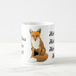 Que le Fox boit-il ? Thé chaud ! Tasse