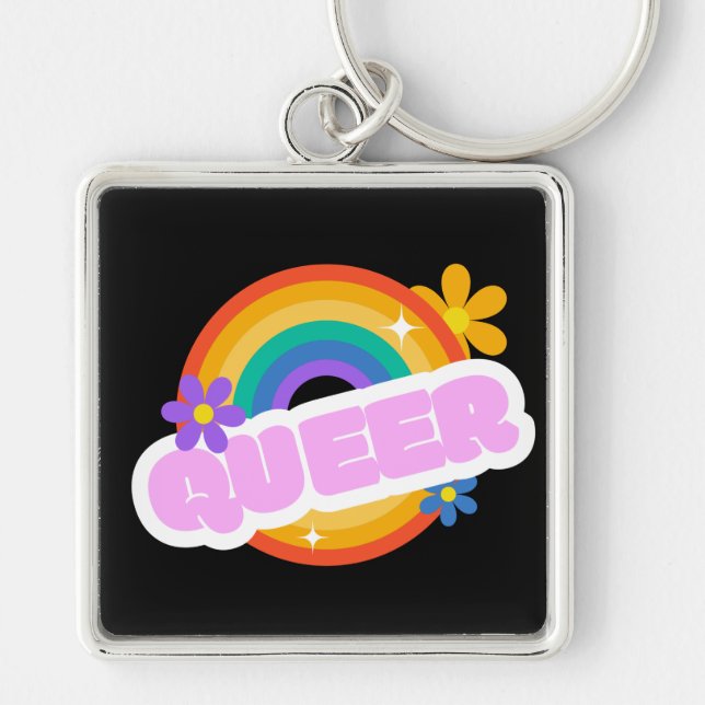 Que. LGBT+Prix. Schlüsselanhänger (Vorne)