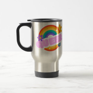 Que. LGBT+Stolz. Reisebecher