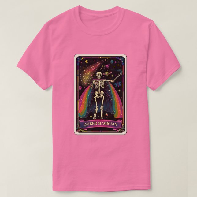 Que Magician Skeleton Tarot T-Shirt (Design vorne)