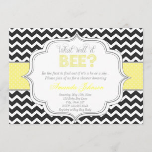 Que Sera-T-Il ? Invitation de Baby shower Chic Che