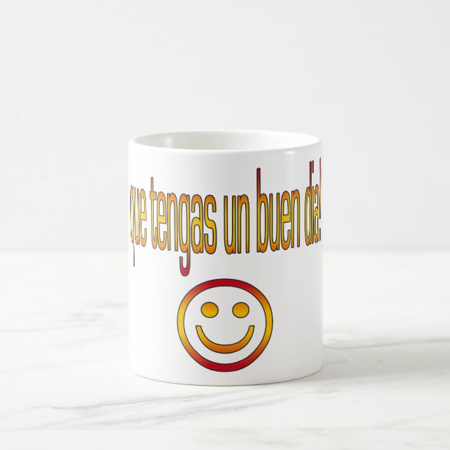 Que Tengas UNO Buen Día! Spanien-Flaggen-Farben Kaffeetasse (Mittel)