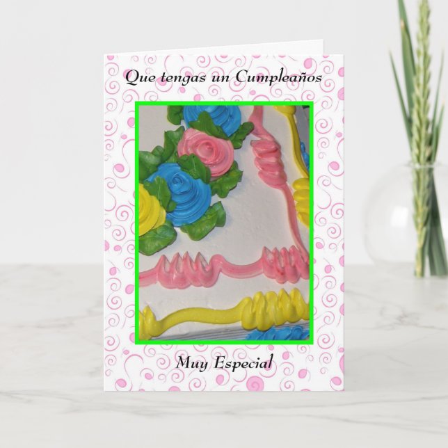 Que tengas UNO cumpleanos muy besonderes Karte (Vorderseite)