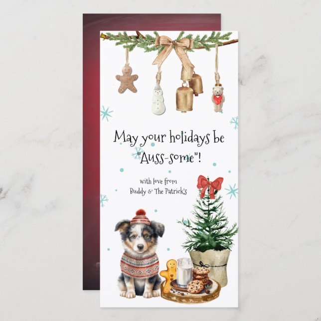 Que vos vacances soient "Auss-some" ! Carte de Noë (Devant / Derrière)