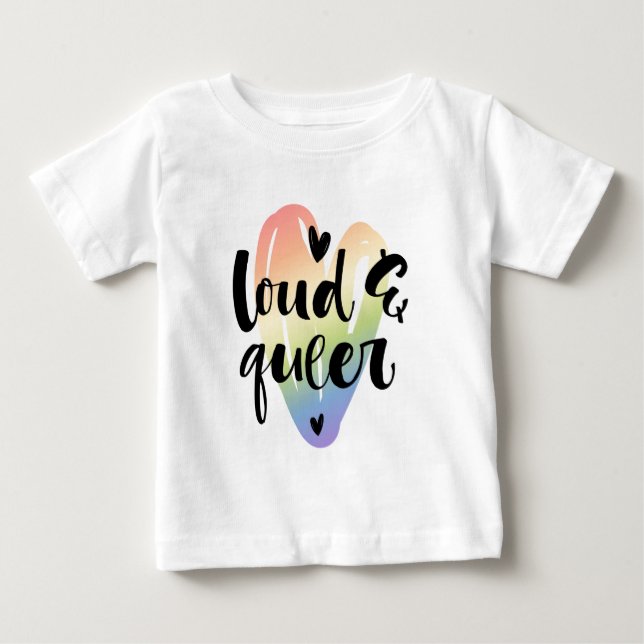 Que| Wasserfarbenherz Baby T-shirt (Vorderseite)