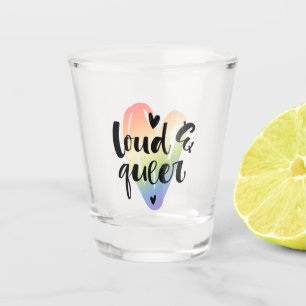 Que  Wasserfarbenherz Schnapsglas