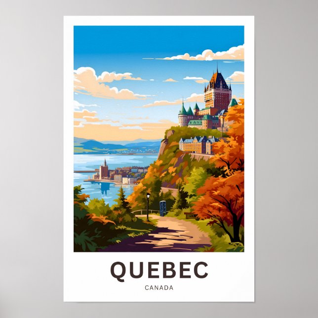 Quebec Canada Travel Print Poster (Vorne)