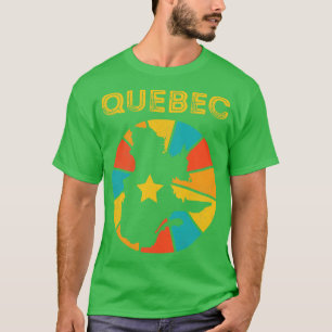 Quebec Canada Vintag Distressed Souvenir T-Shirt