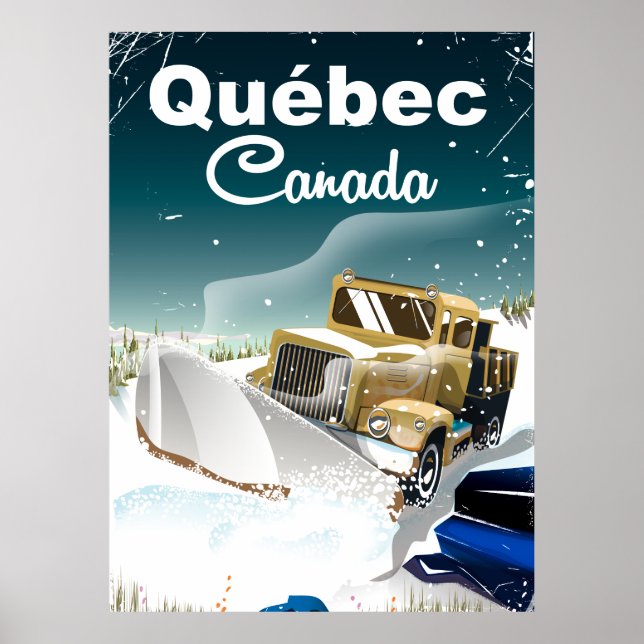 Québec Canada Vintage Reiseplakat Poster (Vorne)