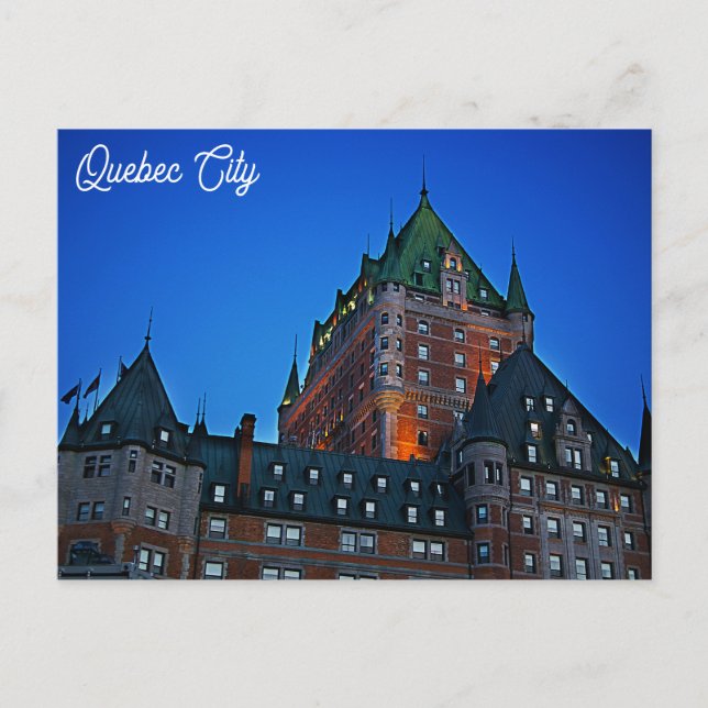 Quebec City Canada Chateau Frontenac Travel Foto Postkarte (Vorderseite)