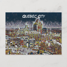 QUEBEC CITY CANADA COMIC POP POSTKARTE