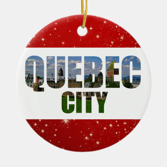 Quebec City Canada Reisen Fotos Weihnachten Keramik Ornament (Vorne)