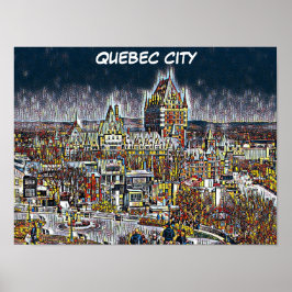 QUEBEC CITY COMIC POP ART POSTER