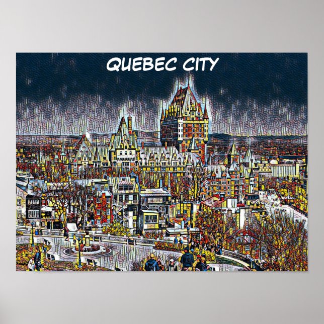 QUEBEC CITY COMIC POP ART POSTER (Vorne)