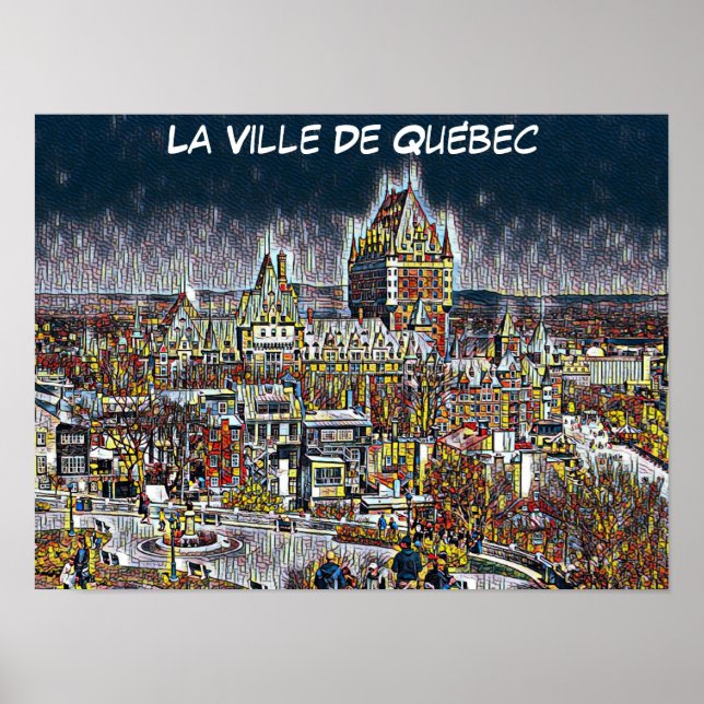 QUEBEC CITY COMIC POP ART POSTER (Vorne)